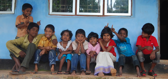 Some of the children at Our Home